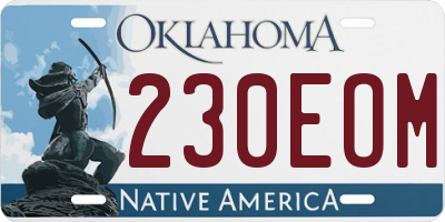 OK license plate 230EOM