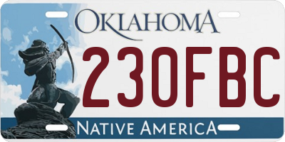 OK license plate 230FBC