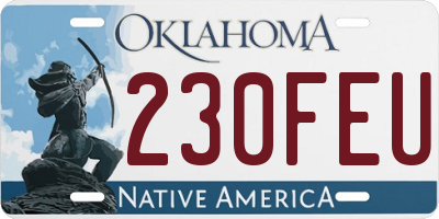 OK license plate 230FEU