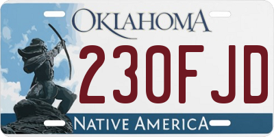 OK license plate 230FJD