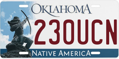 OK license plate 230UCN