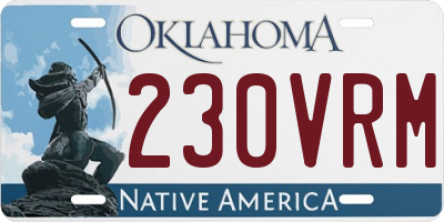 OK license plate 230VRM