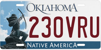 OK license plate 230VRU