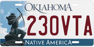 OK license plate 230VTA