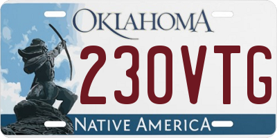 OK license plate 230VTG
