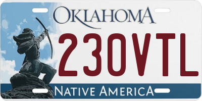 OK license plate 230VTL