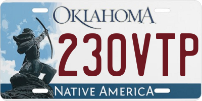 OK license plate 230VTP