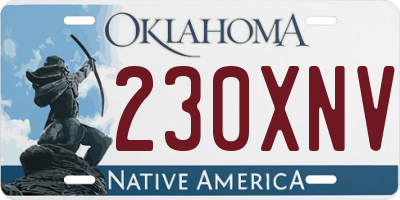 OK license plate 230XNV