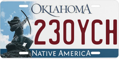 OK license plate 230YCH