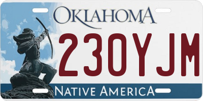 OK license plate 230YJM