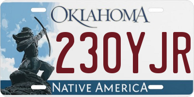 OK license plate 230YJR