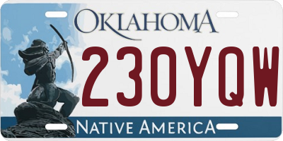 OK license plate 230YQW