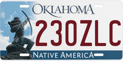 OK license plate 230ZLC
