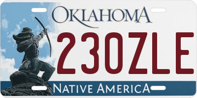 OK license plate 230ZLE