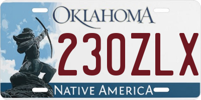 OK license plate 230ZLX