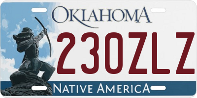 OK license plate 230ZLZ