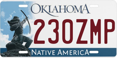 OK license plate 230ZMP