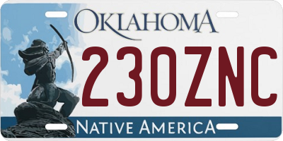OK license plate 230ZNC