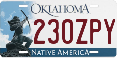 OK license plate 230ZPY