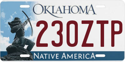 OK license plate 230ZTP