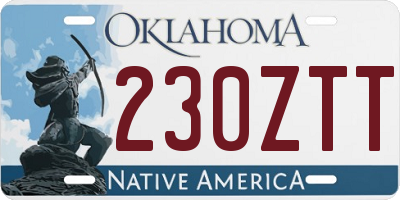 OK license plate 230ZTT