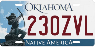 OK license plate 230ZVL