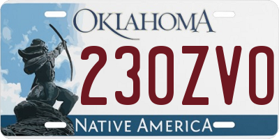 OK license plate 230ZVO