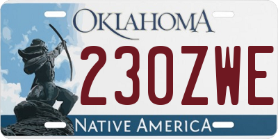 OK license plate 230ZWE