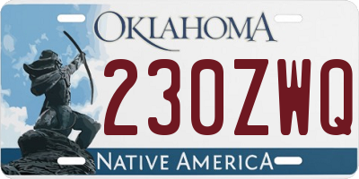 OK license plate 230ZWQ