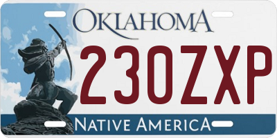 OK license plate 230ZXP