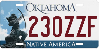 OK license plate 230ZZF