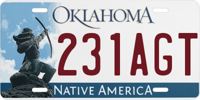 OK license plate 231AGT