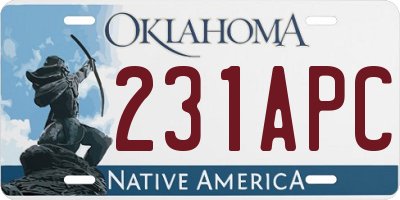OK license plate 231APC