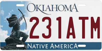 OK license plate 231ATM