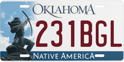 OK license plate 231BGL