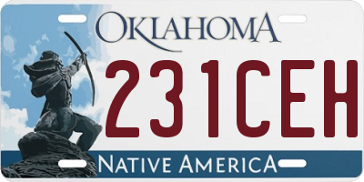 OK license plate 231CEH