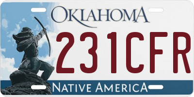 OK license plate 231CFR