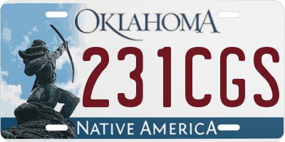 OK license plate 231CGS