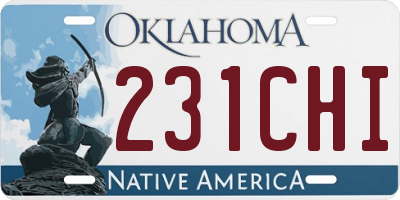 OK license plate 231CHI