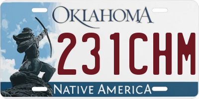 OK license plate 231CHM