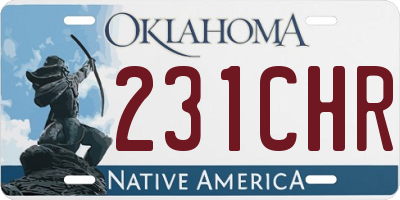 OK license plate 231CHR