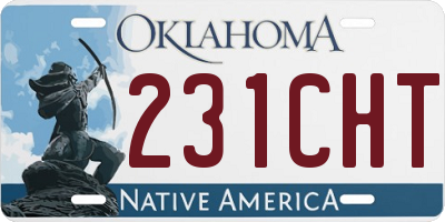 OK license plate 231CHT