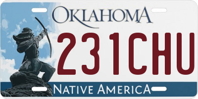 OK license plate 231CHU