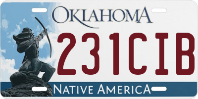 OK license plate 231CIB