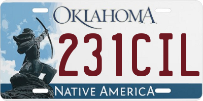 OK license plate 231CIL