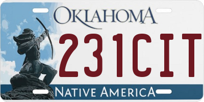 OK license plate 231CIT