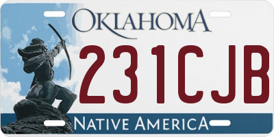 OK license plate 231CJB