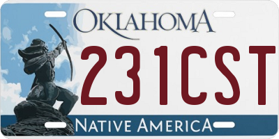 OK license plate 231CST