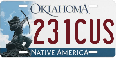 OK license plate 231CUS