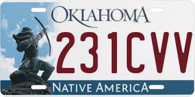 OK license plate 231CVV